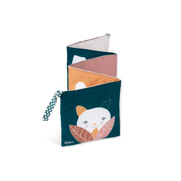 Kaloo - Stimuli – My Evolutive Fabric Book – Soft Fabric Fan – Activity Toy – Motor Skills and Handling – 14 cm – From Birth – K971602