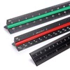 OwnMy 3 Pack 12 Inch Solid Aluminum Triangular Architect Scale