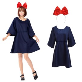 Formemory 160 Witch Dress for Cosplay, Witch, Children, Halloween Costume, Popular Costume, Girls, Navy Blue, Bag, Cute, Children's Cultural Festivals, Events, School Festivals, New Year's Party, End