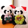 Champracer Panda Cuddly Toy, Cuddly Soft Cartoon Panda with Christmas