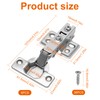 6 Pcs Kitchen Cupboard Hinges, Cabinet Hinges Soft Close Full