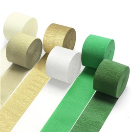 Sage Green Party Decorations,Crepe Paper Streamers for Camp Bachelorette, Baby Shower, Wedding, Bridal Shower, Engagement Woodland Party Supplies Decor(6 Rolls)
