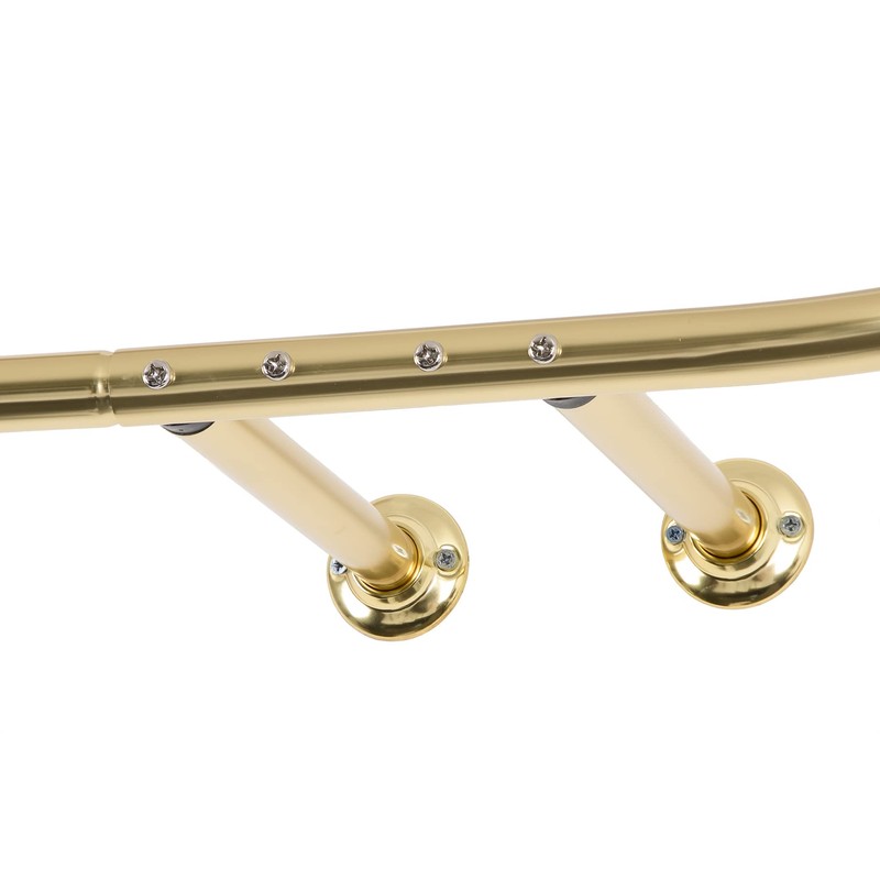 Utopia Alley Rustproof Wall Mounted Aluminum Hoop Shower Rod |