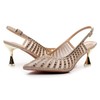 VenusCelia Women's Graceful Lady Slingback Pump Shoe (9 M US,Gold)