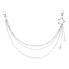 Multi Layer Pants Chain, Stylish Star Silver Jeans Chain with