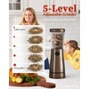 Electric Salt and Pepper Grinder Set with Storage Base, Stainless