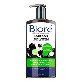 Bioré Limpiador Profundo De Poros Carbón Natural 200 Ml
