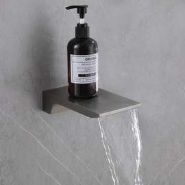 HAMOLER High Flow Waterfall Tub Spout Bathroom Sink Spout for Bathroom Vanity Sink Faucet Sprayer Wall Mount Waterfall Tub Spouts Without Diverter, Brushed Nickel