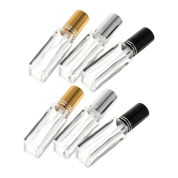 PACKOVE 6pcs Glass Refillable Perfume Spray Bottles Portable Atomizer for