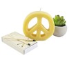 Candlestock Handmade Dripless Beeswax Peace Sign Candle