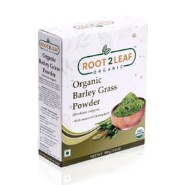 RootLeaf Organic Barley Grass Powder Rich in Vitamins - Pack of 1 (100 Gms)