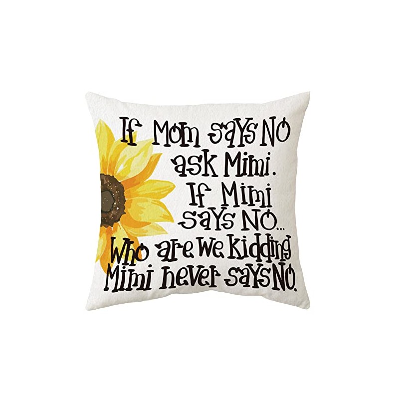 Sidhua Funny Grandma Themed Pillowcase Decorations for Home, If Mom