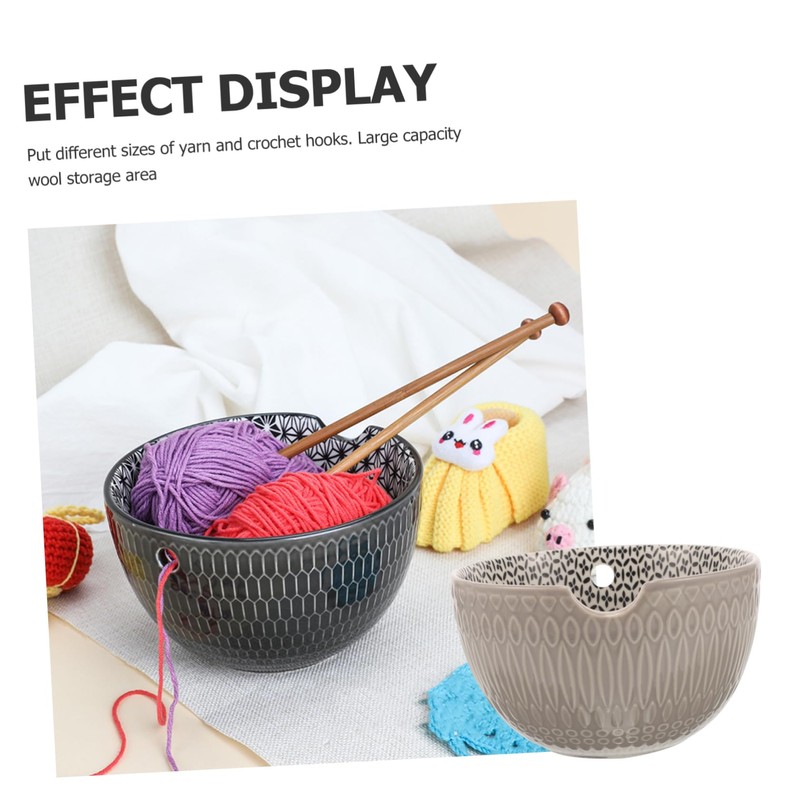 Operitacx Crochet Yarn Bowl Yarn Bowls for Crocheting Crochet Organizer