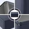 Zerodeko Rectangular tinplate box, mini portable tea storage container, metal