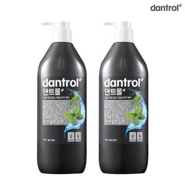 Dentroll 댄트롤 딥 클린 박하 솔트 샴푸 820ml x2 비듬 두피 피지 케어 대용량 Dentrol Deep Clean Mint Salt Shampoo 820ml x2 Dandruff Scalp Sebum Care Large Size