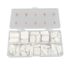 yueton Pack of 500 White Color Full Cover UV Gel False Fake Nail Art Tips DIY Design+ Box