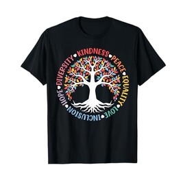 World Peace Supporter Retro Women Men Apparel Kindness Peace Equality Love Inclusion Hope Diversity Retro T-Shirt