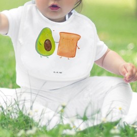 Mr. & Mrs. Panda Organic Baby Bib Avocado + Toast, neutral