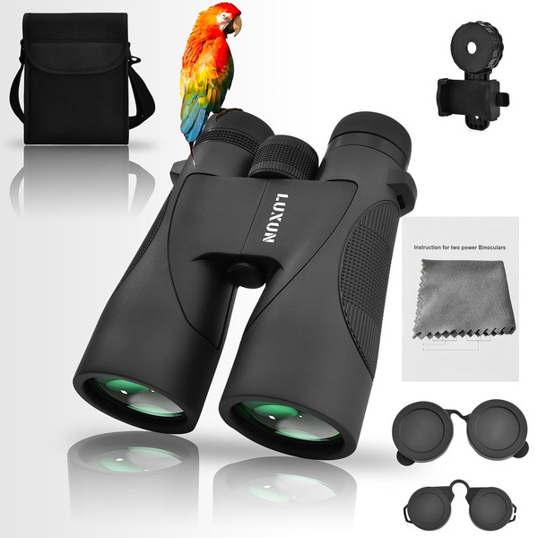 LUXUN 12x50 HD Binoculars for Adults, Large Field of View,