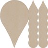 ARTIBETTER 200pcs Raindrops Wood Chips Wooden Ornaments for Crafts Crafting