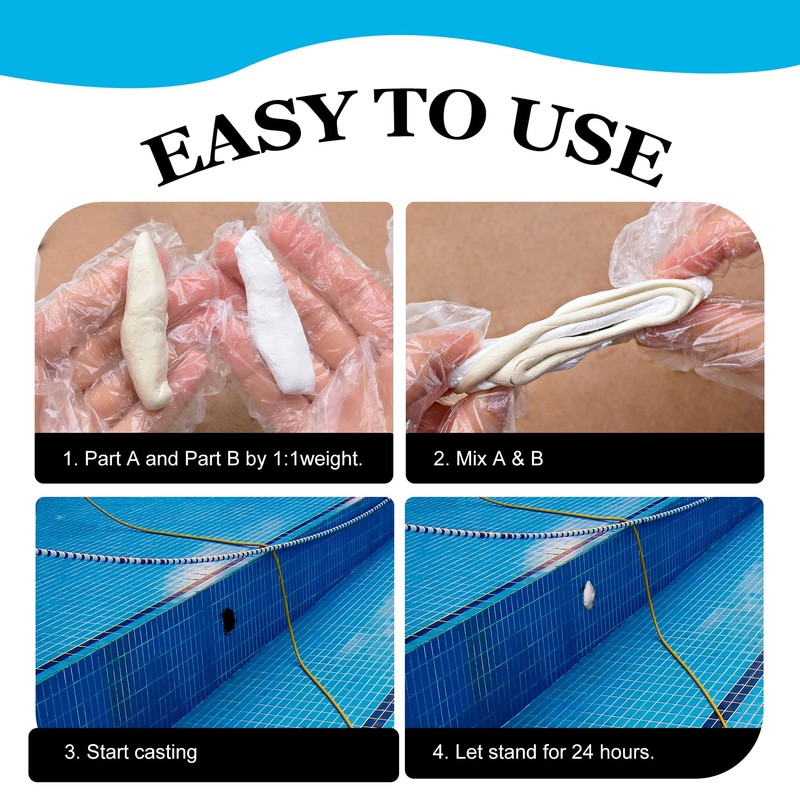 Pool Putty - 2 Part Epoxy Pool Putty for Leaks