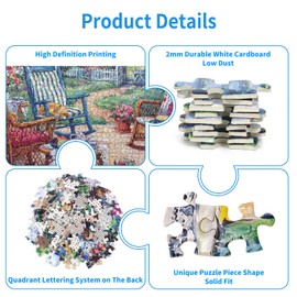 2000 Piece Puzzle,Garden Tea Party 2000 Piece Puzzles For Adults,Flower Garden Party Puzzles For Adults 2000 Pieces And Up,Puzzle 2000 Pieces,Oil Painting Jigsaw Puzzles 2000 Pieces,Puzzles 2000 Piece