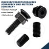 Nindejin Screws Button Head, Carbon Steel Screws Nuts and Washers