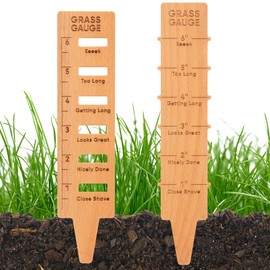 2pcs Grass Gauge Ruler Wooden Outdoor Grass Trim Measurement Tool The Ultimate Yard Lawn Tool Wood Grass Height Gauge Tool Lawn Care Gardening Gift Grass Height Prism Gauge