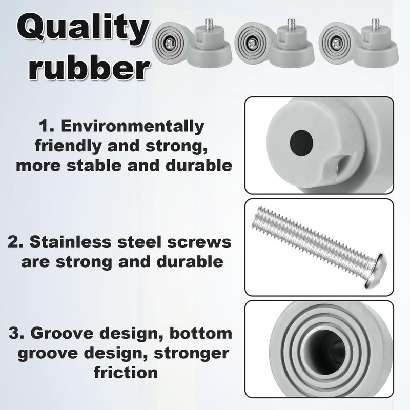 6pcs Door Stopper Replacement Rubber Tips, Door Stop Bumper Tips