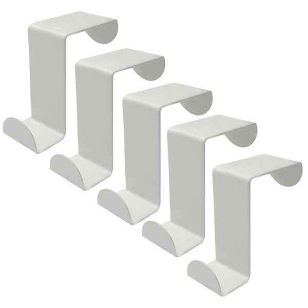 Kyuionty 5 Pcs Over The Door Hooks Z-Shaped Hanging Hooks
