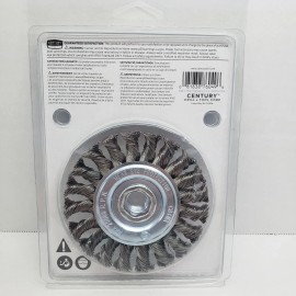 Century Coarse KNOTTED  Wire Wheel  4"   5/8-11 Arbor  #76049