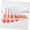 Outanaya 10pcs Goat Hair Makeup Brush Set Wooden Handle Blending