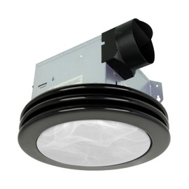 Akicon Exhaust Fan with Light, Ultra Quiet 80 CFM 2.0 Sones Ventilation Exhaust Bathroom Fan with Light, 3000K/4000K/5000K Selectable LED Light (Matte Black)