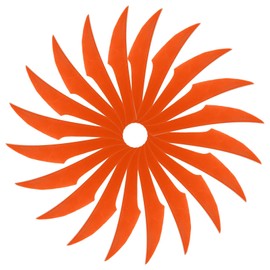 PATIKIL 4 Inch Arrow Vanes, 20 Pack Turkey Feather Fletching Archery Fletch Right/Left Wing for Hunting Target Shooting, Orange