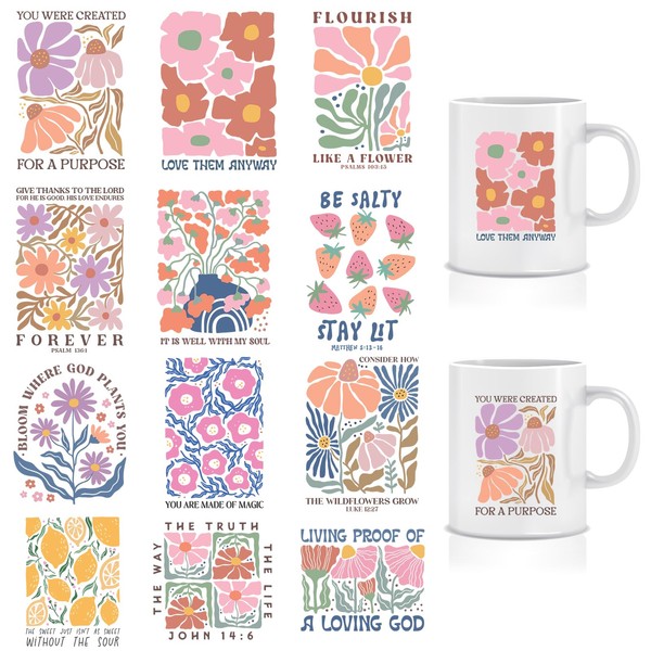 Jolliance UV DTF Cup Wraps for 16 oz Glass Cups,