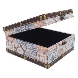 SAFE Treasure Chest Wedding Motif Moorish Wooden Chest Gift Box Antique Wooden Box Wedding Gifts for Bride and Groom Money Gifts 18 x 18 x 9 cm