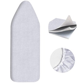 SheeChung Ironing Board Cover and Pad for Extra Wide 18 x 49 Ironing Boards,Premium Heavy Duty 4-Layer Silicone Coated Cover with 2mm Foam and 4mm Felt,Resists Scorching and Staining (49”x18”,Size C)