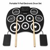Portable Electronic Drum Set for Beginners – 9-Pad Roll-Up MIDI