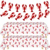 Flutesan 2 Pcs Crawfish Table Covers 86 x 51 Inch