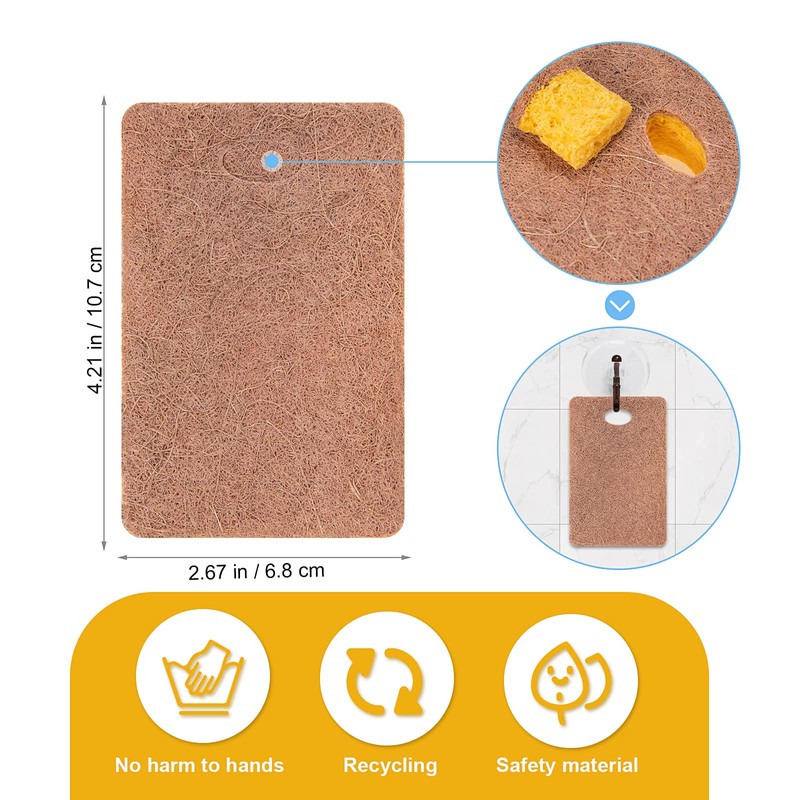 Biodegradable Natural Kitchen Sponge Eco Scratch Free Compostable Cellulose Sisal