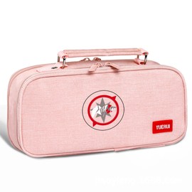 NlsqUK Stray Pink Pencil Case Compartment, Large Capacity Pencil Cases Girls, Portable Handheld Stationery Pencilcase for School Office Students Adults