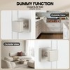 naubea 2 Pack Brushed Nickel Dummy Door Knob Interior, Square