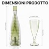 Cozary 5 Pezzi Flute Plastica 155ML, con 1 tazza manicotto,