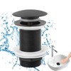Xinlon Plug Sink Black, Universal Drain Fitting for Sink, Pop