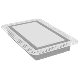 Fittes Modern Flush Wall Vent Cover 6x10 Inch, DIY AC & Heat HVAC Wall and Ceiling Cover, ABS Lite, Cotton White