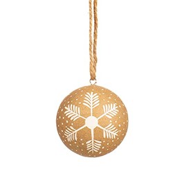 Sass & Belle Kraft Paper Snowflake Papier Mache Bauble