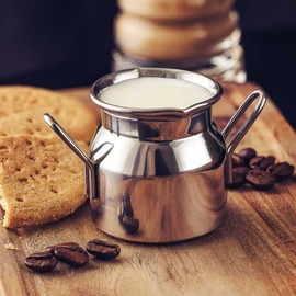 Stainless Steel Mini Milk Churn 2.8oz / 80ml - Novelty Milk Jug and Cream Tot for Tea & Coffee