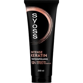 Syoss Deep Conditioner Intense Keratin (250 ml), Nourishing Conditioner with 12% Keratin Building Complex, Hair Conditioner Strengthens Weak, Brittle Hair from the Inside