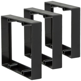 3-Pack 3/4" Double Gang Receptacle Outlet Box Extender, Electrical Outlet Extender for Electrical Box and Electrical Outlet Switches, UL Listed - Made in U.S.A. (Black or Gray)