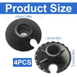 4 Pieces Tour Plates/Snow Plates with Thread Trekking Pole Basket Mud Ski Basket - Mud Baskets Rubber Buffer Tour Plate / Snow Plate with Thread for Hiking Hiking Poles Accessories Prevent